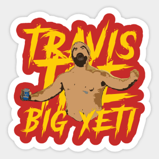 Big Yeti Kelce Football Fan Art Sticker